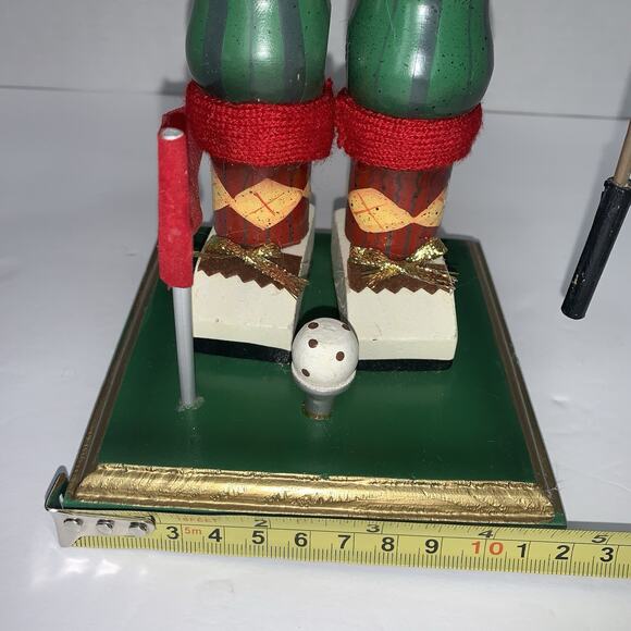Vintage Rare Nutcracker Golfer Santa Carrying Bag & Club - Picture 13 of 16